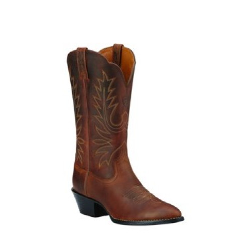 Ariat 10001021 - Women's - 11" Heritage R Toe Western Soft Toe - Distressed Brown 