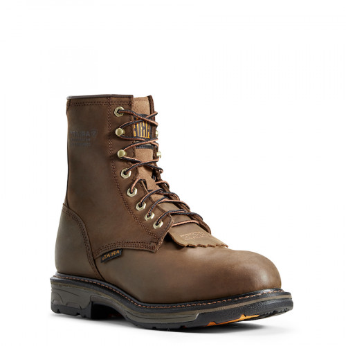 Ariat 10011943 - Men's - 8" Workhog Waterproof Composite Toe - Oily Distressed Brown