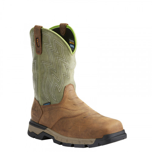 Ariat 10021486 - Men's - Rebar Flex Western Waterproof Composite Toe - Olive Green