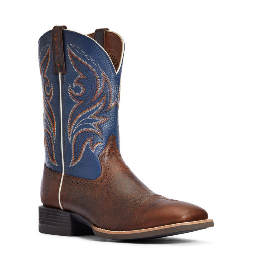 Ariat 10033981 - Men's - 11" Sport Knockout Soft Toe - Dark Whiskey/Sheriff Blue