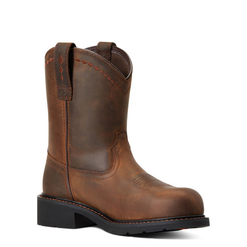Ariat 10040431 - Women's  - 9" Fatbaby EH Steel Toe - Distressed Brown