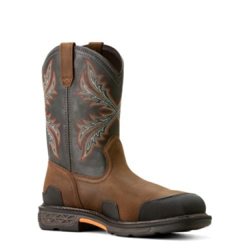 Ariat 10053644 - Men's - 11" Overdrive EH Wide Square Composite Toe - Brown/Rough Stone