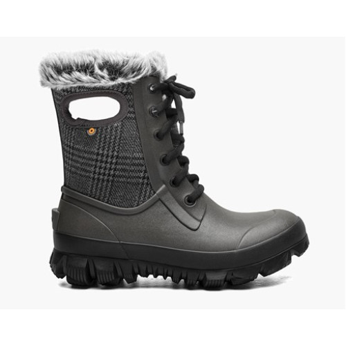 Bogs 73435-054 - Women's - 8" Arcata Plaid Waterproof Soft Toe - Cement Multi