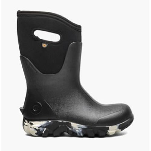 Bogs 73466-009 - Women's - 11" Classic Seamless Mid Waterproof Soft Toe - Black/Marble