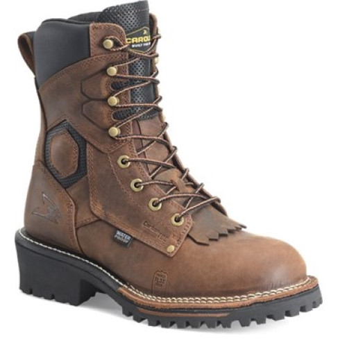 Carolina CA8544 - Men's - 8" Pitstop Logger Waterproof EH Composite Toe - Brown Carolina CA8544 - Men's - 8" Pitstop Logger Waterproof EH Composite Toe - Brown