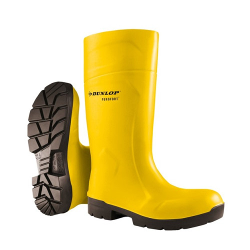 Dunlop 6123155 - Men's - FoodPro Purofort Multiprip Safety Waterproof ESD Steel Toe - Yellow/Black