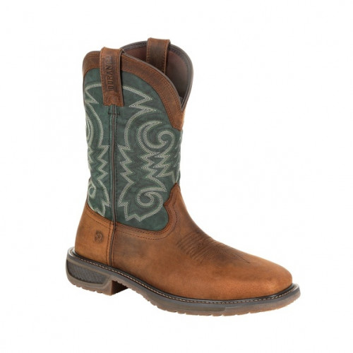 Durango DDB0192 - Men's - 11" Workhorse EH Square Steel Toe- Brown/Forest Green
