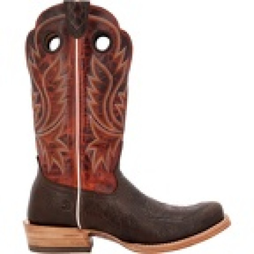 Durango DDB0464 - Men's - 13" PRCA Collection Shrunken Square Soft Toe - Nicotine And Burnt Sienna