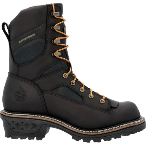 Georgia Boot GB00618 - Men's - 9" LTX Logger Waterproof EH Soft Toe - Black