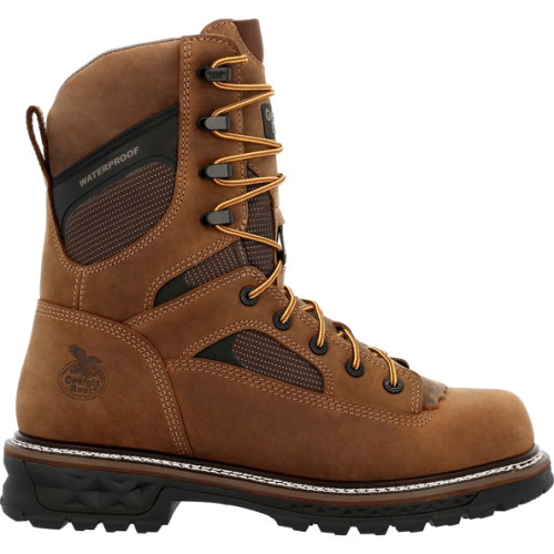 Georgia Boot GB00668 - Men's - 9" LTX Logger Waterproof EH Soft Toe - Brown