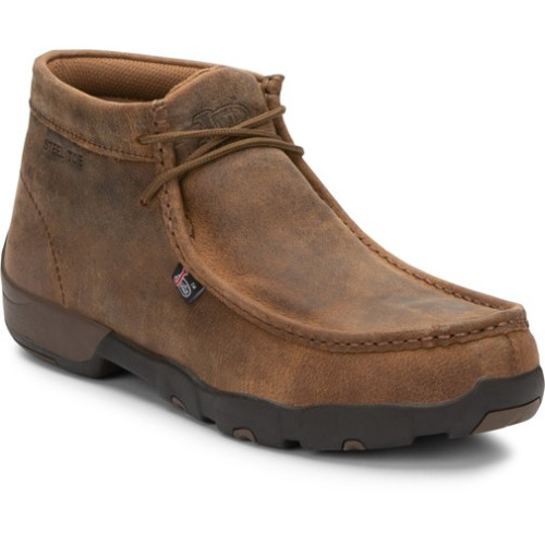 Justin 232 - Men's - 4" Cappie EH Soft Toe - Brown Ostrich
