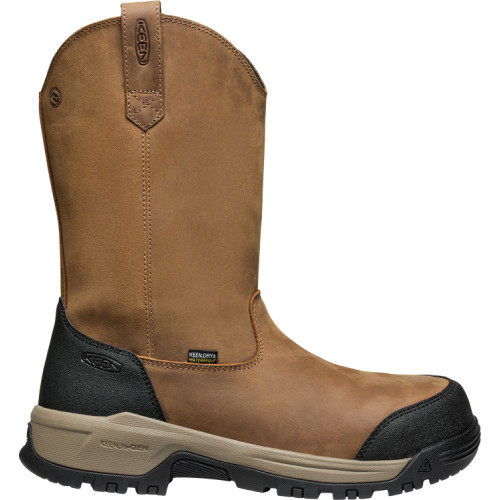 KEEN Utility 1030500 - Men's - 11" Evanston Waterproof EH Carbon Fiber Toe - Bison/Black