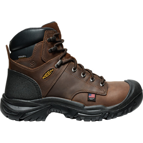 KEEN Utility 1030853 - Men's - 6" Mt Vernon Waterproof EH Steel Toe Boot - Dark Earth/Black