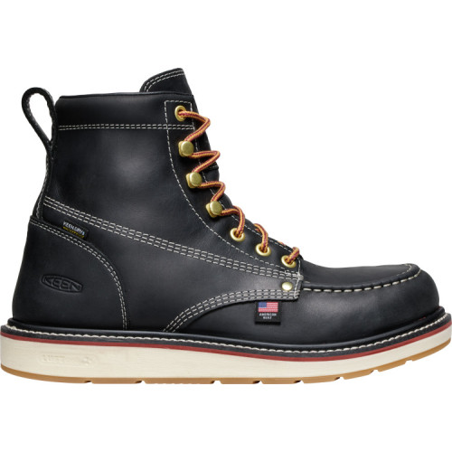 KEEN Utility 1031457 - Men's - 6" Liberty Waterproof EH Carbon Fiber Toe - Black/Gum