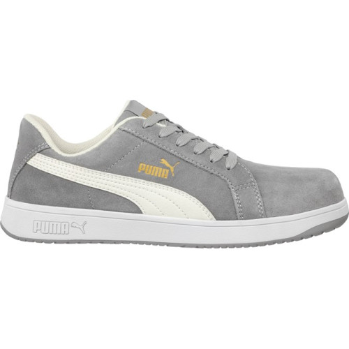 Puma 640125 - Women's - Iconic Suede ESD Composite Toe - Grey/White