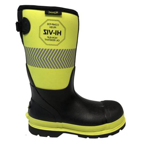 Reed 3735 - Men's - 14" High Viz Force Insulated Waterproof EH Composite Toe - Black/Neon Yellow