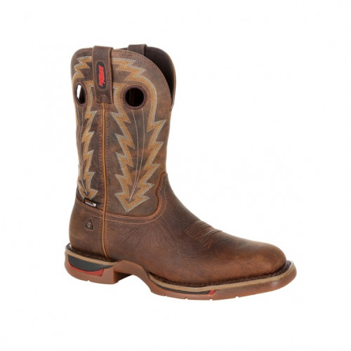 Rocky RKW0278 - Men's - 12" Long Range Waterproof Square Soft Toe - Distressed Brown 