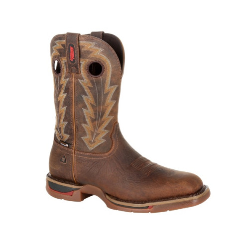 Rocky RKW0303 - Men's - 12" Long Range Waterproof EH Square Composite Toe - Distressed Brown 