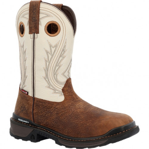 Rocky RKW0394 - Men's - 11" Rams Horn EH Waterproof Square Composite Toe - Taupe