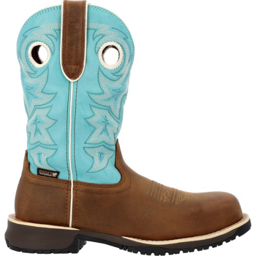 Rocky RKW0412 - Women's -11" Rosemary Waterproof EH Square Composite Toe - Brown Turquoise 