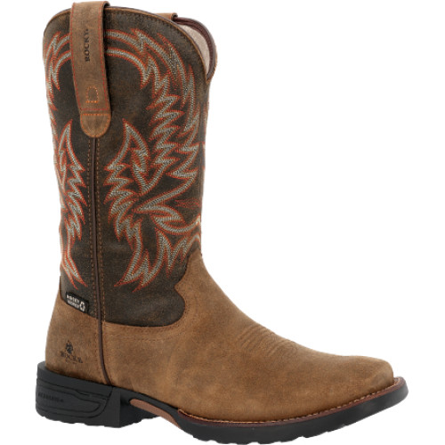 Rocky RKW0451 - Men's - 12" Bronco Waterproof Square Soft Toe - Tobacco