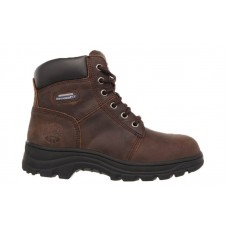 Skechers 76561cdb - Women's - Workshire Peril 6 Inch Padded Collar Steel Toe Boot - Dark Brown Buffalo Crazyhorse Leather 
