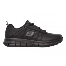 Skechers 76576blk - Women's - Sure Track - Erath Slip Resistant Athletic - Black Leather
