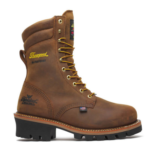 Thorogood 814-3554 - Men's - 9" Logger Series Insulated Waterproof  EH Soft Toe - Crazyhorse