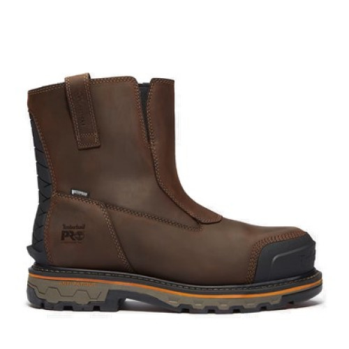 Timberland PRO A67QK - Men's - True Grit Chelsea Pull On EH Waterproof Composite Toe - Dark Brown Timberland PRO A67QK - Men's - True Grit Chelsea Pull On EH Waterproof Composite Toe - Dark Brown