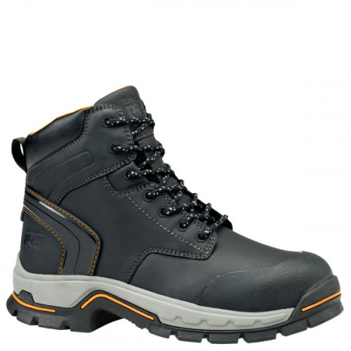 Timberland PRO 1064A - Men's -  6" Stockdale EH Alloy Toe  Work Boots - Black Raptek Microfiber