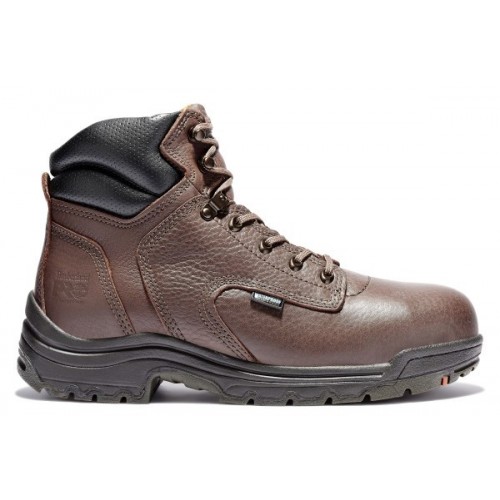 Timberland PRO 26078 - Men's -6" TiTAN® -EH Waterproof Alloy Toe Boot - Dark Mocha Full-Grain