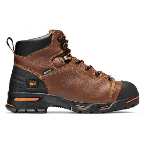 Timberland PRO 47591 - Men's - 6" Endurance EH Waterproof  Steel Toe Boot - Rancher Brown Full Grain Leather