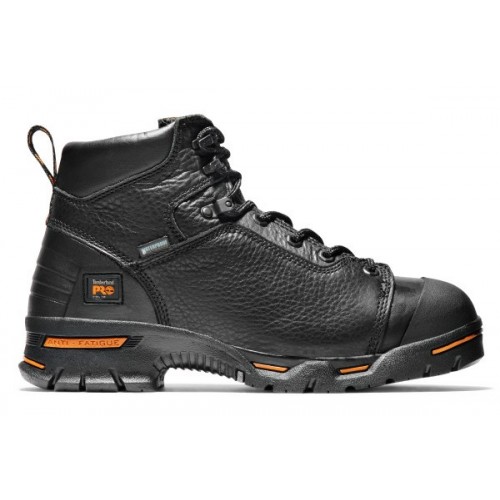 Timberland PRO 47592 - Men's - 6" Endurance EH Waterproof Steel Toe Boot - Black Full-Grain Leather