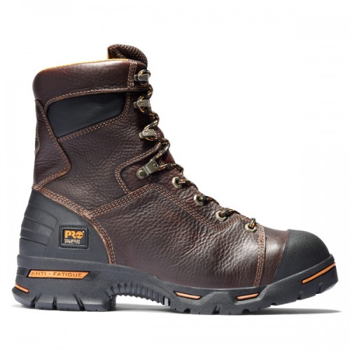 Timberland PRO 52561 - Men's - 8" Endurance EH Steel Toe Boot - Briar Full-Grain Leather