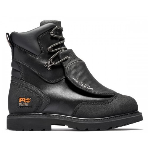 Timberland PRO 53530 - Men's - 8" External Met Guard EH Waterproof Steel Toe Boot - Black Ever-Guard™ Leather