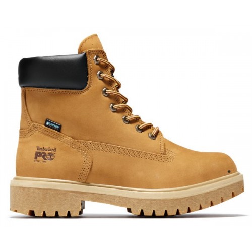Timberland PRO 65030 - Men's - 6" Direct Attach EH Waterproof Insulated Soft Toe Boot - Wheat Nubuck Leather