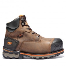 Timberland PRO 91631 - Men's - 6" Boondock EH Waterproof Composite Toe - Brown Oiled Distressed Leather