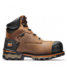 Timberland PRO 92673 - Men's - 6" Boondock EH Waterproof Soft Toe - Brown Oiled Distressed Leather