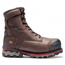 Timberland PRO A128P - Men's - Boondock - 8" EH Waterproof Insulated Composite Toe - Brown Tumbled Leather