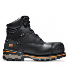 Timberland PRO A1FZP - Men's - 6" Boondock EH Waterproof Composite Toe - Black Full-Grain Leather