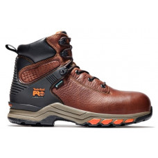 Timberland PRO A1Q54 - Men's - 6" Hypercharge EH Waterproof Composite Toe- Reddish Brown Full Grain Leather