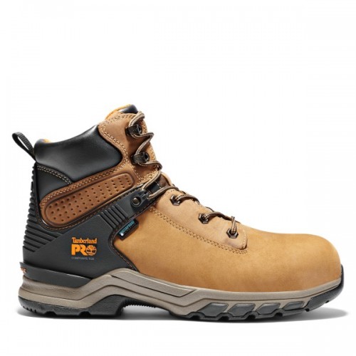 Timberland PRO A1RVS - Men's - 6" Hypercharge EH Waterproof Composite Toe - Brown Full-Grain Leather