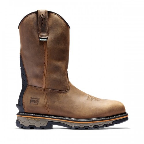 Timberland PRO A24BH - Men's - True Grit Pull on EH Waterproof Composite Toe - Brown Earth Bandit