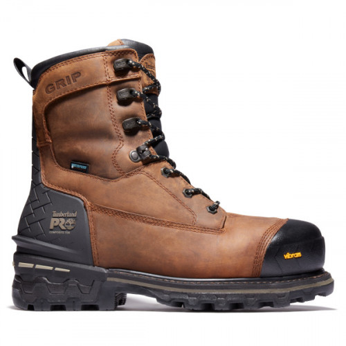Timberland PRO A29TG - Men's - 8" Boondock EH Waterproof Composite Toe - Distressed Brown